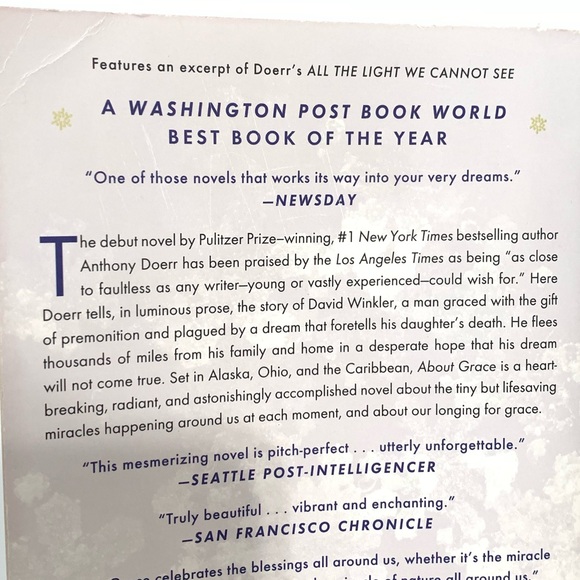 About Grace by Anthony Doeer Book - Picture 4 of 4